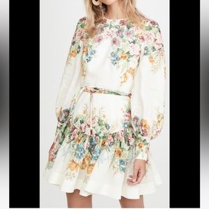 Zimmerman Wavelength Bell Sleeve Mini Dress